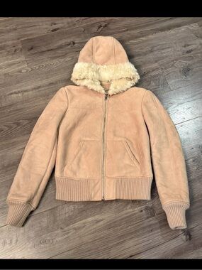 Y2K Guess faux Suede fur lined zip up jacket